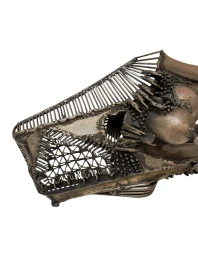 Brutalist Patinated Metal Abstract Sculpture by Frans de Boer Lichtveld, 1964